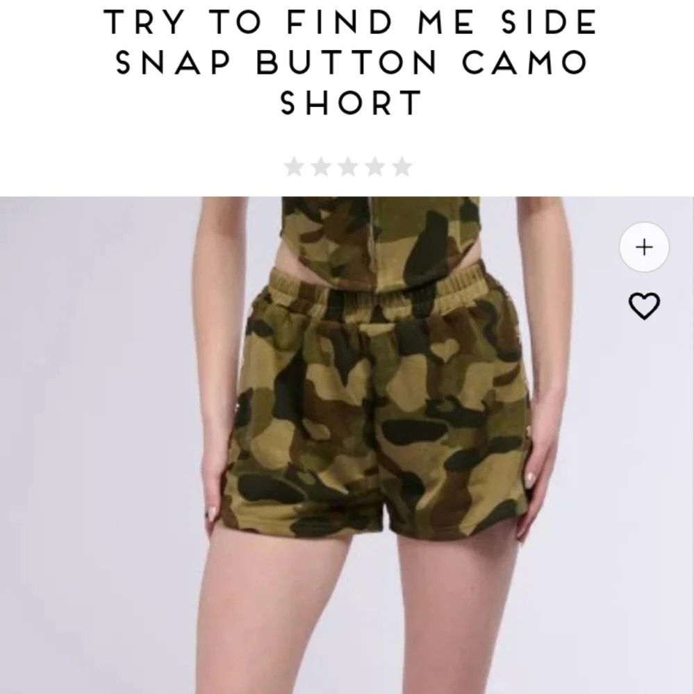 New! Camo Snap Side Button Comfy Shorts from AKIRA - Picture 4 of 4